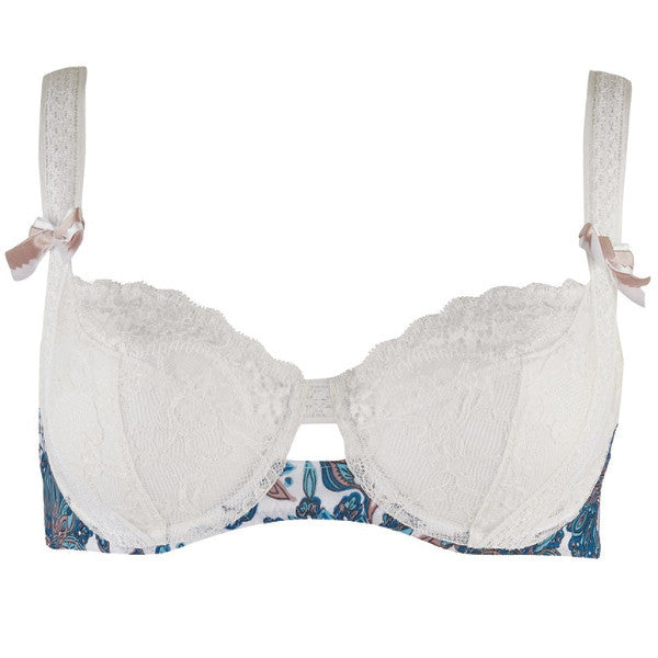 White Paisley Lace Bra & Panties Set